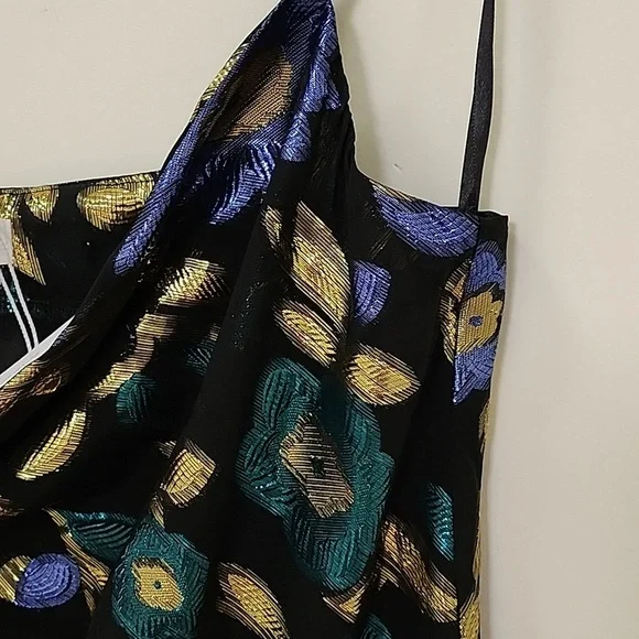 NWT Lovers and Friends Baby Doll Metallic Floral Rhode Cami Tank Top Size Medium - Picture 8 of 16